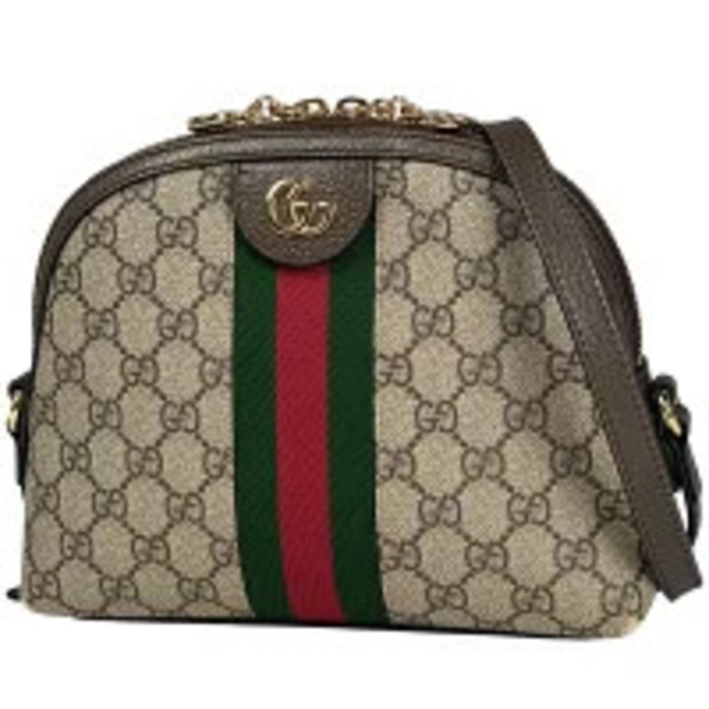 Gucci Ophidia GG Shoulder Bag Double GG Web Sherry Supreme Brown
